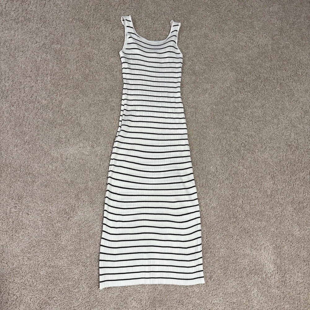 Striped Sleeveless Maxi Dress